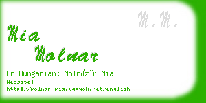 mia molnar business card